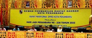 DPRD Pekanbaru Gelar Rapat Paripurna Sambut HUT Kota Pekanbaru ke-238
